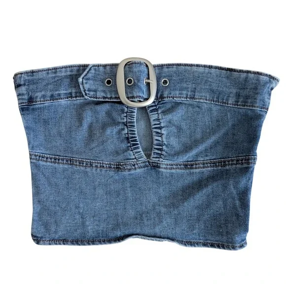 I.AM.GIA Drew denim corset top and jeans set size XS Y2K clubwear